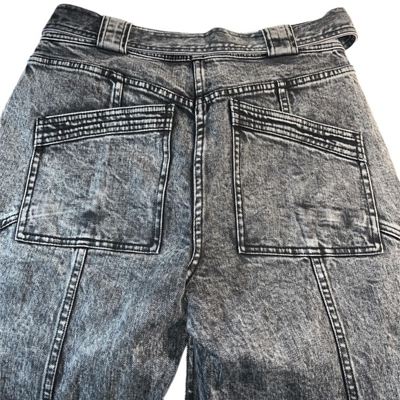 NWOT Ulla Johnson Carmen Acid Washed Blk Button Ankle Straight Fit Jeans Size 6 - Picture 7 of 15